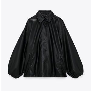 Zara faux leather jacket